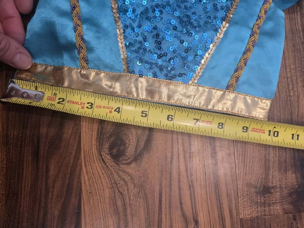 Disney Store Princess Jasmine Aladdin Costume Set Sz 3T Gold Foil Detail - Picture 12 of 13